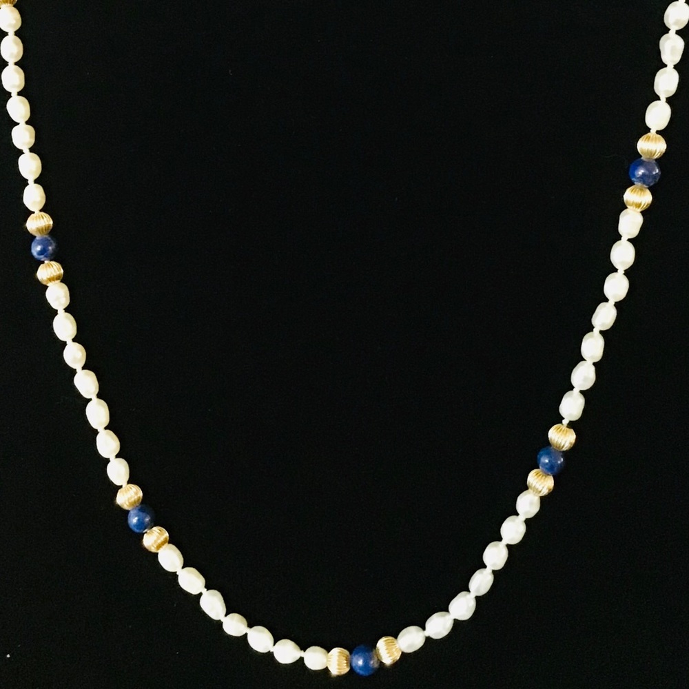 Hand Crafted Authentic Pearl Necklace NWT 25” - Picture 6 of 12